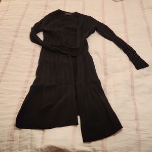 Banana Republic black cable knit long cardigan xxs